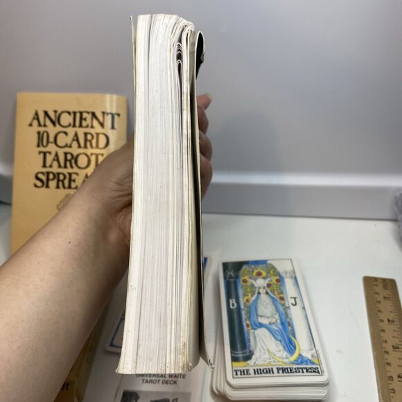 Arthur Edward Waite Tarot Deck Book 78 Universal Cards + Pictorial Key Guide - Picture 2 of 10